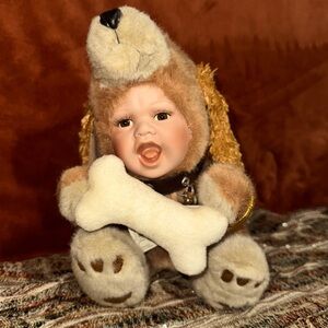 2000s Porcelain Geppeddo Cuddle Kids Hunter Hound Dog